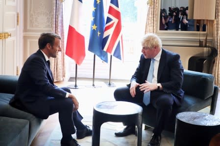 British Prime Minister Boris Johnson visit in Paris