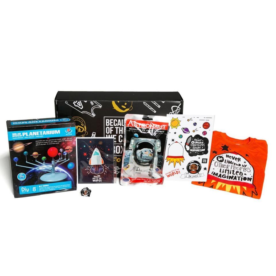 <p>This <strong>Black History subscription box includes educational activities and props, so children can dress up as each monthly historic figures</strong> from the past as well as current change makers, such as musical icon Stevie Wonder or astronaut and engineer Mae Jemison. </p><p><em>Starts at $40 per month</em></p><p><em>Ages: 5-12</em></p><p><a class="link " href="https://www.becauseofthemwecan.com/pages/get-botwc-box" rel="nofollow noopener" target="_blank" data-ylk="slk:BUY NOW;elm:context_link;itc:0;sec:content-canvas">BUY NOW</a></p>