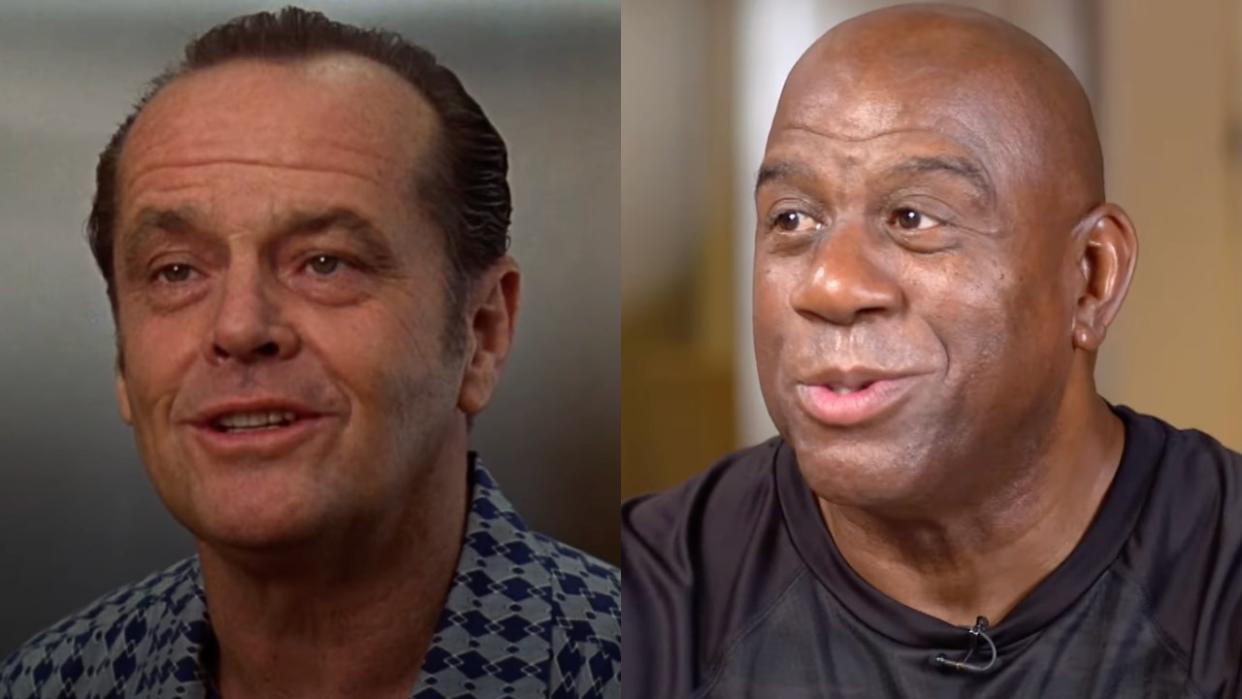  Jack Nicholson and Magic Johnson. 