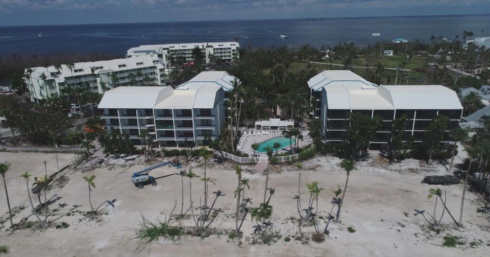 Aerial view of parts of South Seas Island Resort on Captiva photographed in June.