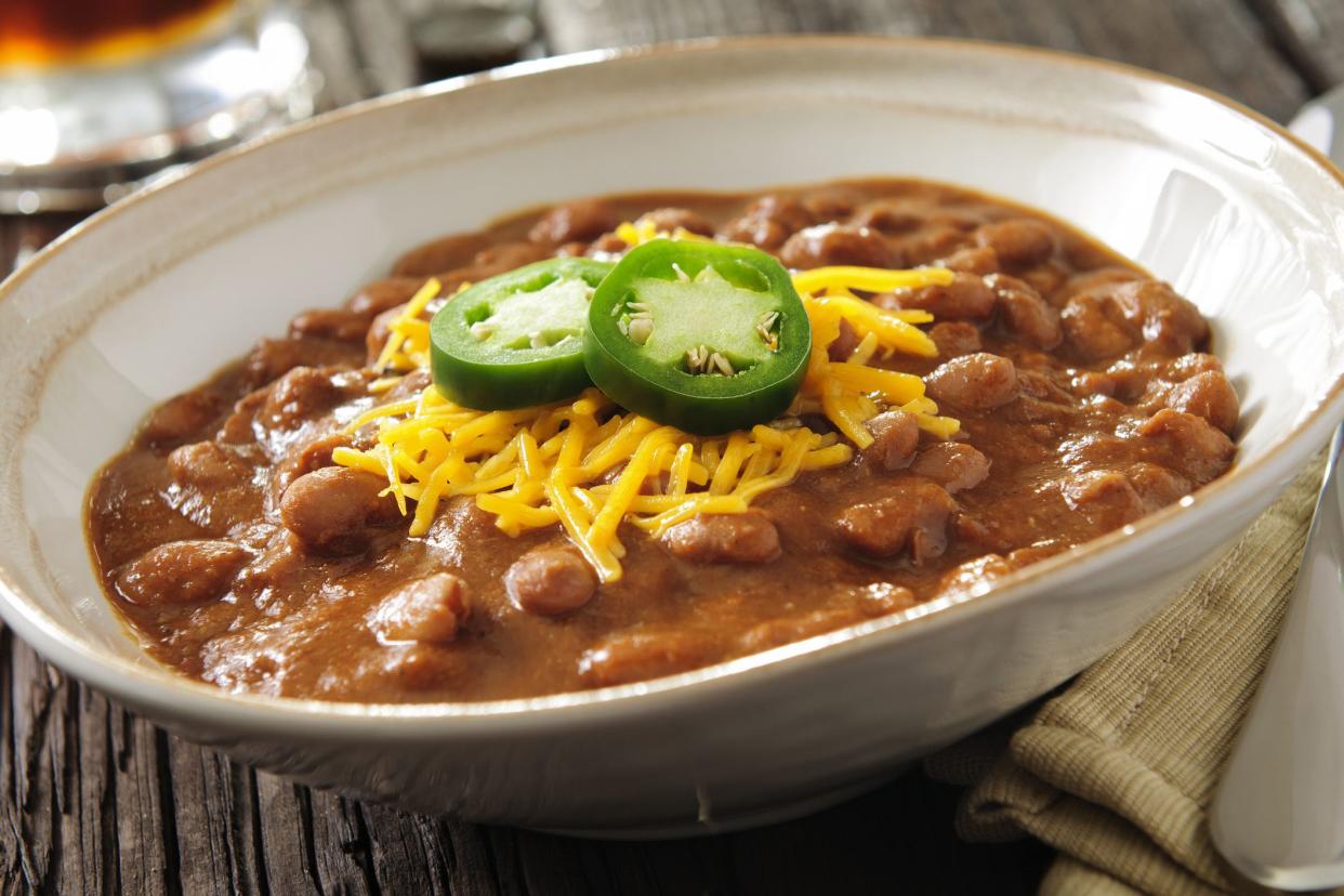 pinto beans with jalapeño and cheese
