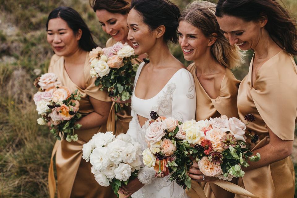 The social media star married photographer Luke Shadbolt at Rippon Hall in Lake Wanaka—a biodynamic vineyard that believes that the energy and love from each wedding goes into the earth and helps the grapes grow.