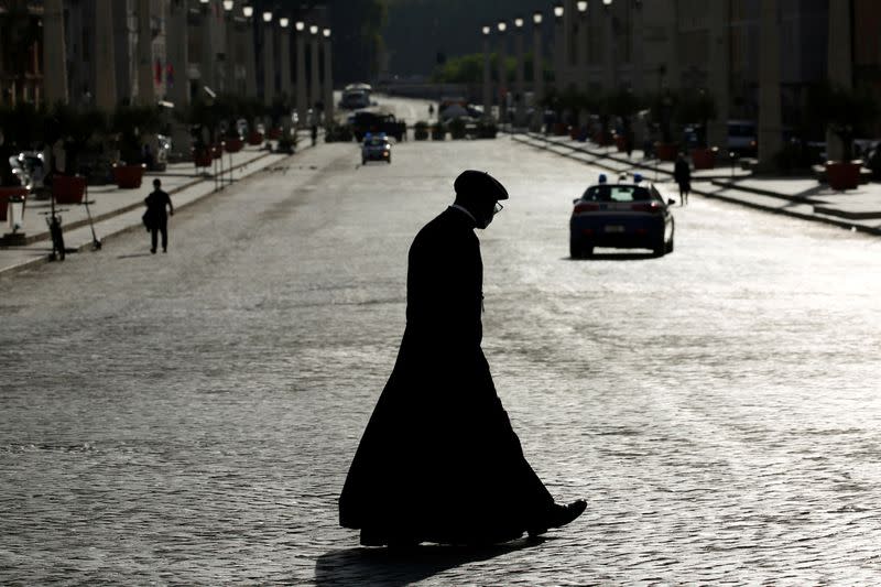 FILE PHOTO: First weekly general audience led by Pope Francis since COVID-19