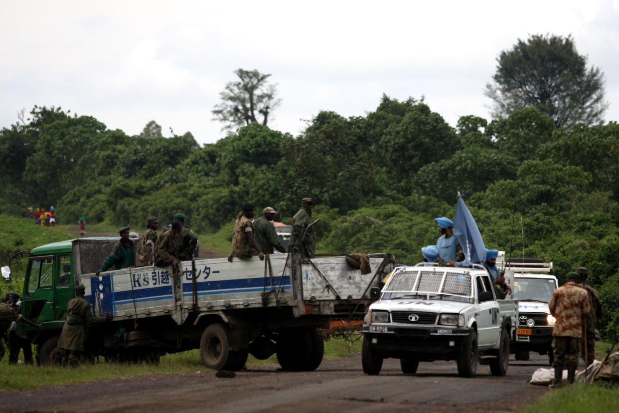 File photo of a United Nations convoy north of the provincial capital of Goma (Getty Images)