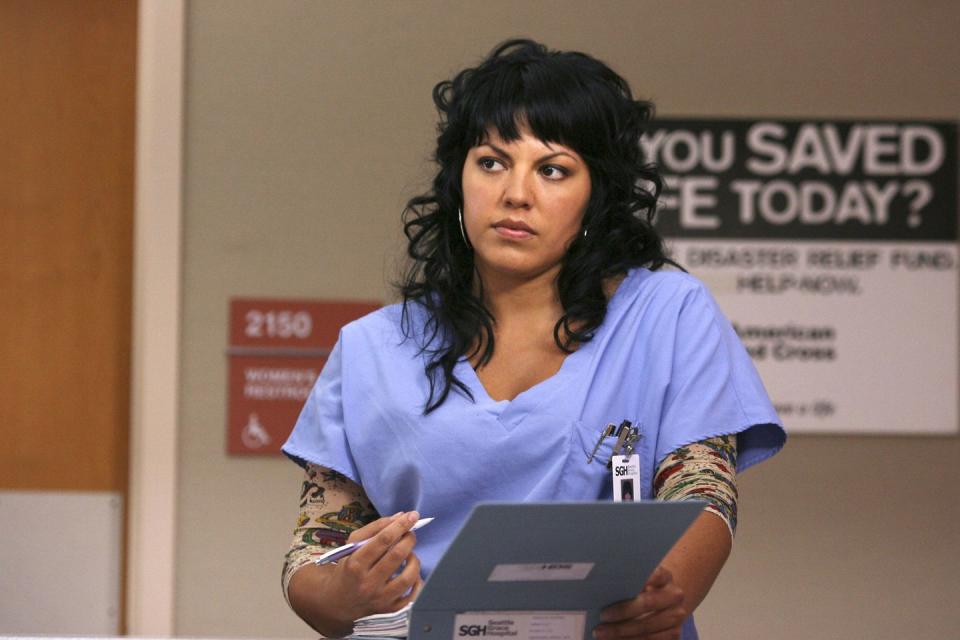 <p>Sara Ramirez's Callie Torres started out as a recurring character (a senior orthopedic resident) in season 2 of <em>Grey's Anatomy</em>. </p>