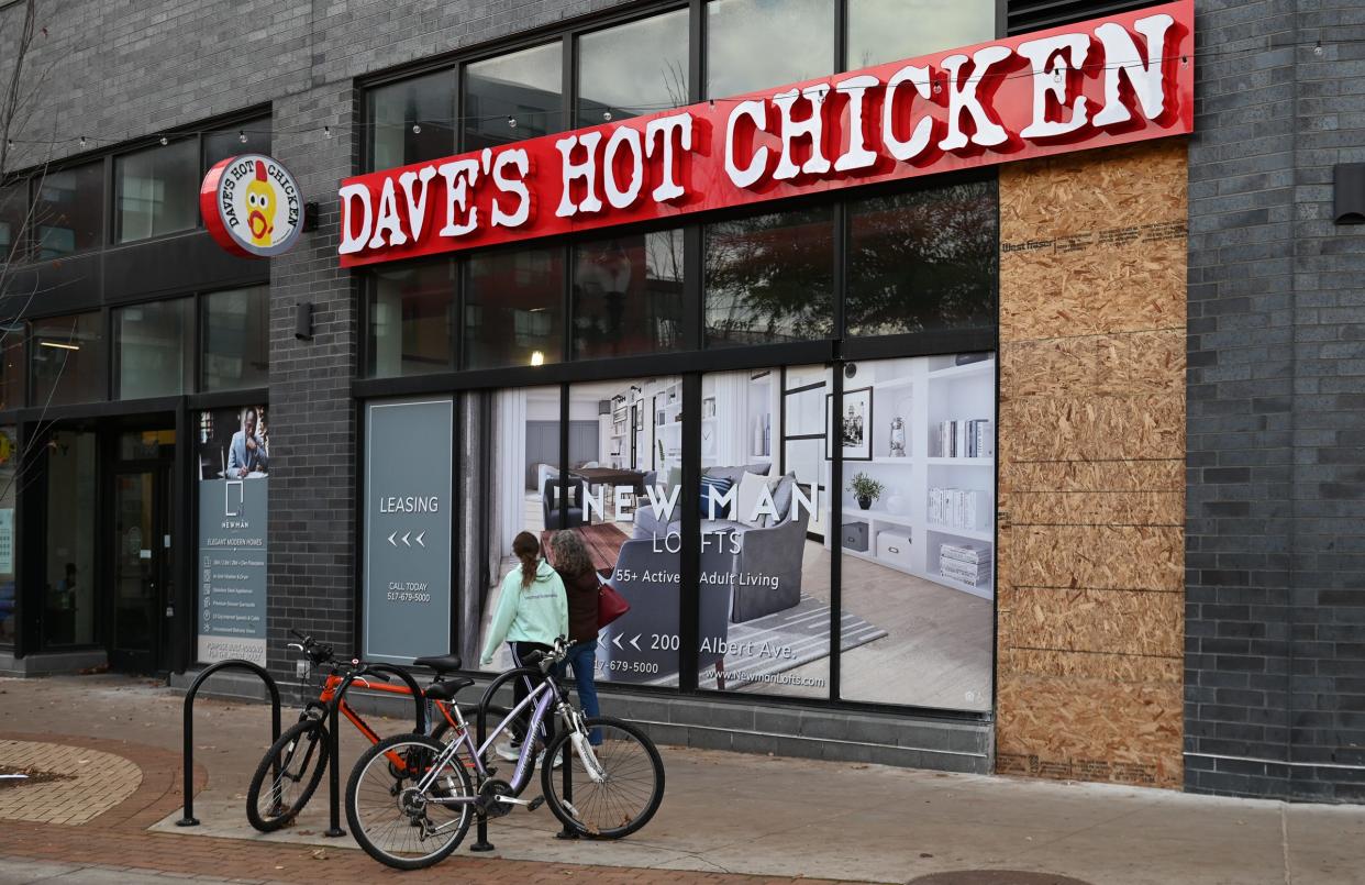 The area's first Dave's Hot Chicken restaurant opens at 11 a.m. Thursday in the city's downtown.