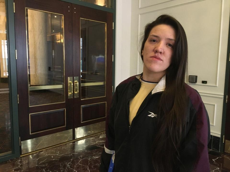 Yoselin Alejandra Madriz-Chacon poses for a portrait after leaving Memphis Immigration Court on February 20, 2020. She said she's originally from Costa Rica, was brought to this country at age six on a tourist visa that later expired and has been unable to adjust her status. She now faces deportation. Due to the COVID-19 pandemic, the Memphis court was temporarily closed in March. In June 2020, she said her next immigration court date has been delayed until 2021.  She said the delay has given her a chance to earn additional money to hire a lawyer.