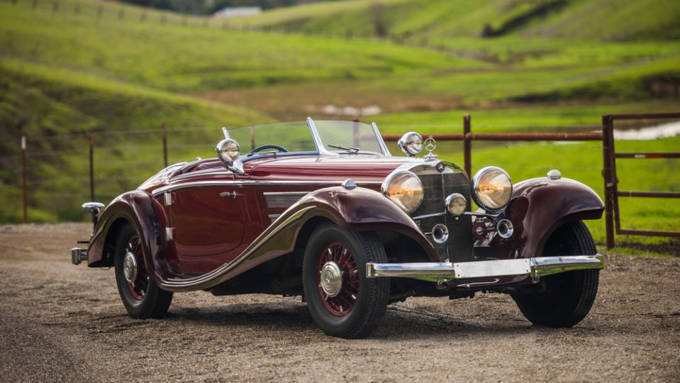 Offered through RM Sotheby’s, this 1937 Mercedes-Benz 540 K Special Roadster by Sindelfingen has less than 13,000 miles on it. - Credit: Darin Schnabel, courtesy of RM Sotheby's.