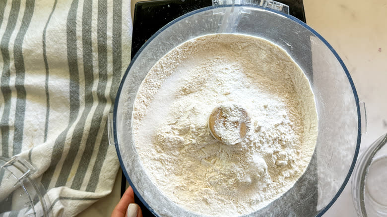 flour in food processor