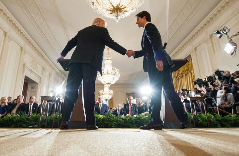 US President Donald Trump commended Canada twice in his address to Congress, after heaping praise on Prime Minister Justin Trudeau during his visit to Washington