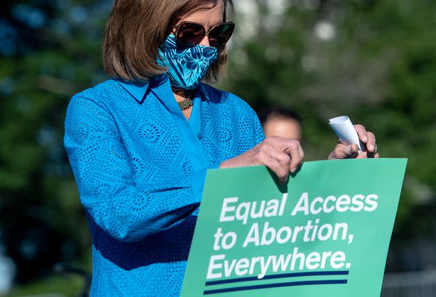 House Speaker Nancy Pelosi (D-Calif.) attends a news conference on the Women's Health Protection Act on Sept. 24, 2021, outside the U.S. Capitol. (Photo: SAUL LOEB via Getty Images)