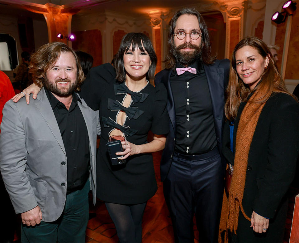 Haley Joel. Osment, Zoe Chao, Martin Starr, and Naomi Scott attend the after party for the premiere of STARZ's Party Down Season 3 on February 22, 2023 in Los Angeles, California.