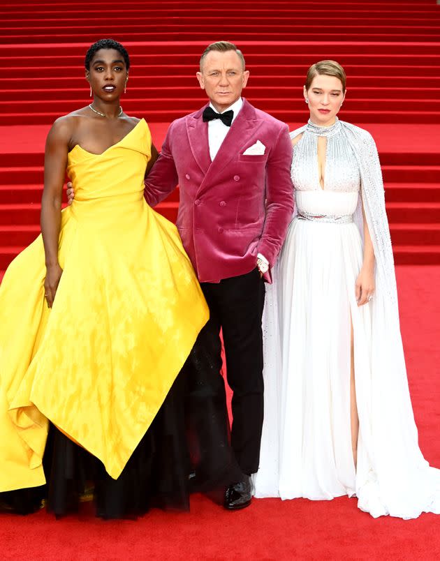 Lashana Lynch, Daniel Craig and Lea Seydoux (Photo: Dave J Hogan via Getty Images)