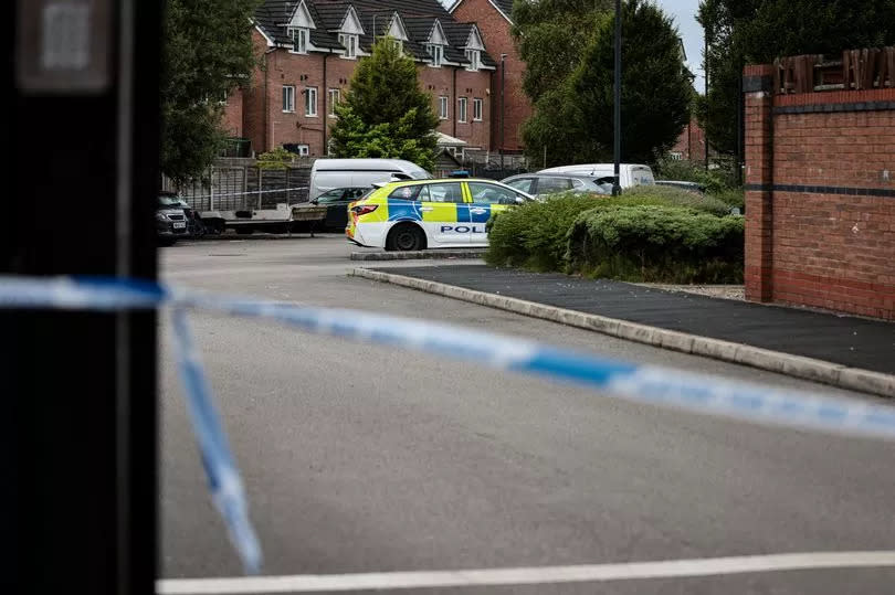 The police scene in Moston