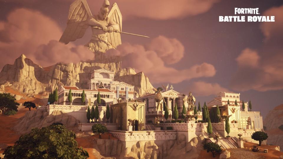 The Grim Gate locale on the Fortnite Myths and Mortals map