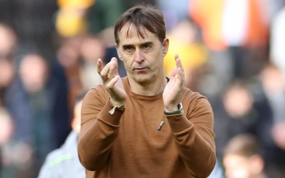 Julen Lopetegui clapping - PA/Barrington Coombs