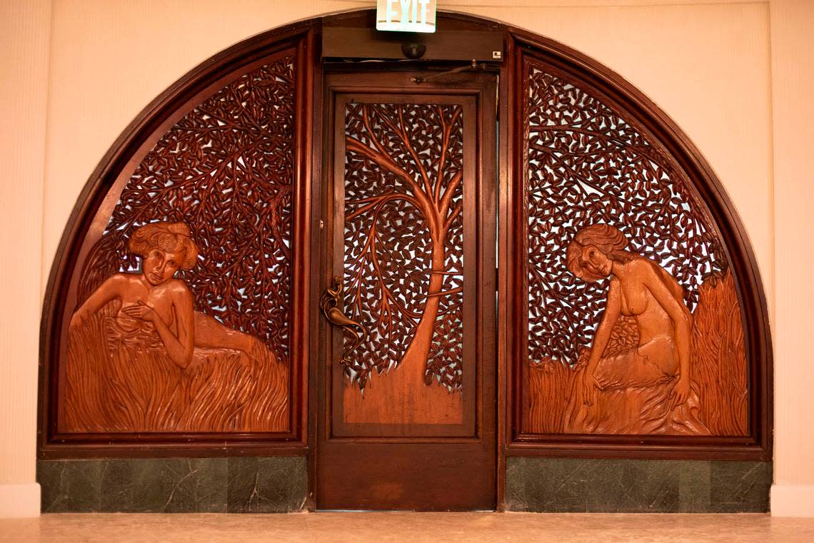 The original doors have been restored at Mayfair House Hotel & Garden.