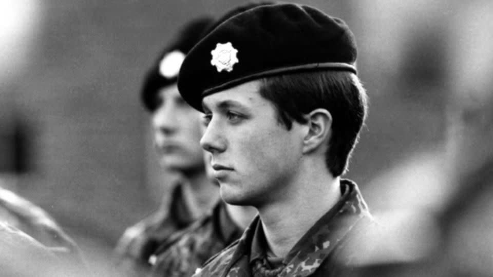 Crown Prince Frederik began his military education in 1986 in the Queen's Life Guard Regiment. - Joergen Jessen/Ritzau Scanpix/AFP/Getty Images