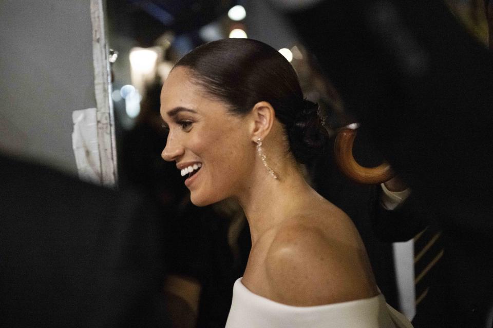 NEW YORK, USA - DECEMBER 06: Prince Harry Duke of Sussex (not seen) and his wife Duchess Meghan Markle arrive to attend the Ripple of Hope Award Gala in Nev York, United States on December 06, 2022. (Photo by Fatih Aktas/Anadolu Agency via Getty Images)