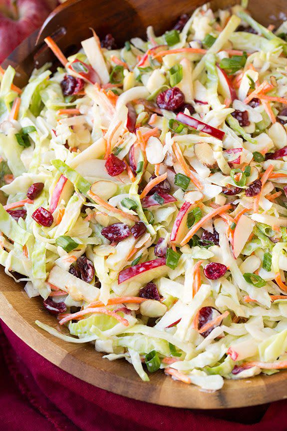 Apple Cranberry and Almond Coleslaw