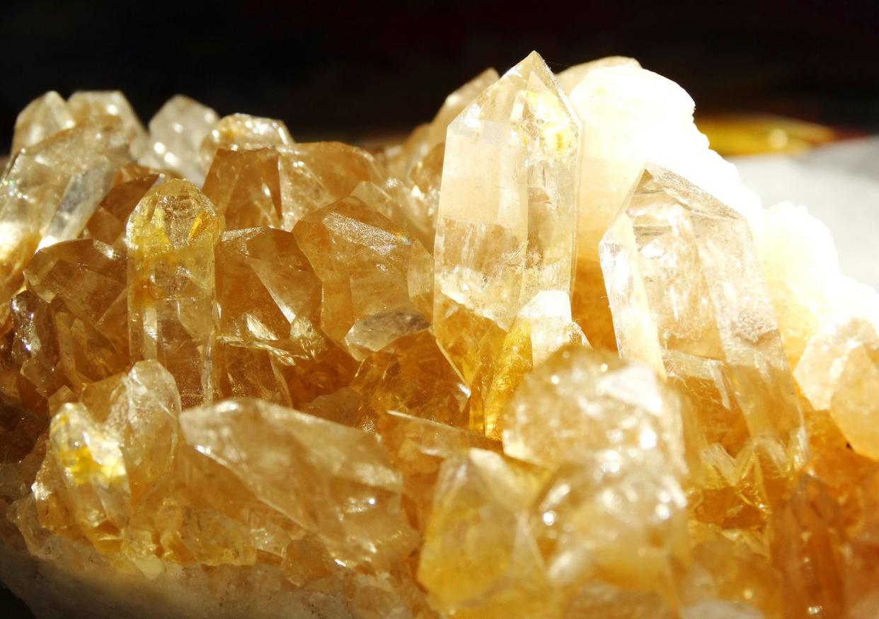 citrine geode geological crystals