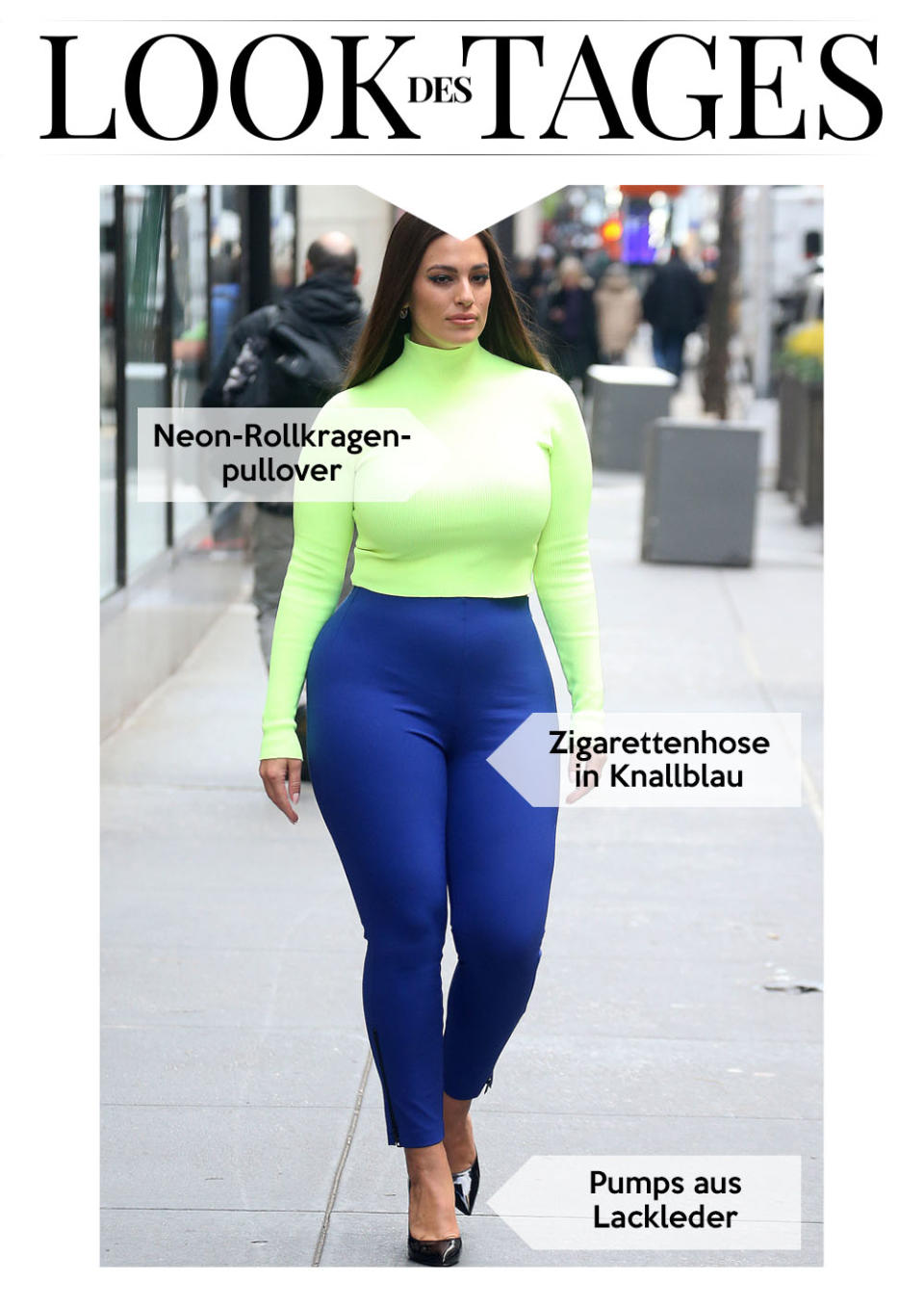 Ashley Graham im mutigen Neon-Look (Bild: Splash News)