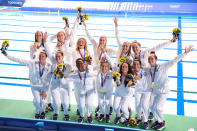 <p>Ashleigh Johnson: "I'm so proud of how we performed for each other today and for the people that we represent. I hope everyone was watching and I hope they find something in our performance today, because we gave everything that we had."</p>