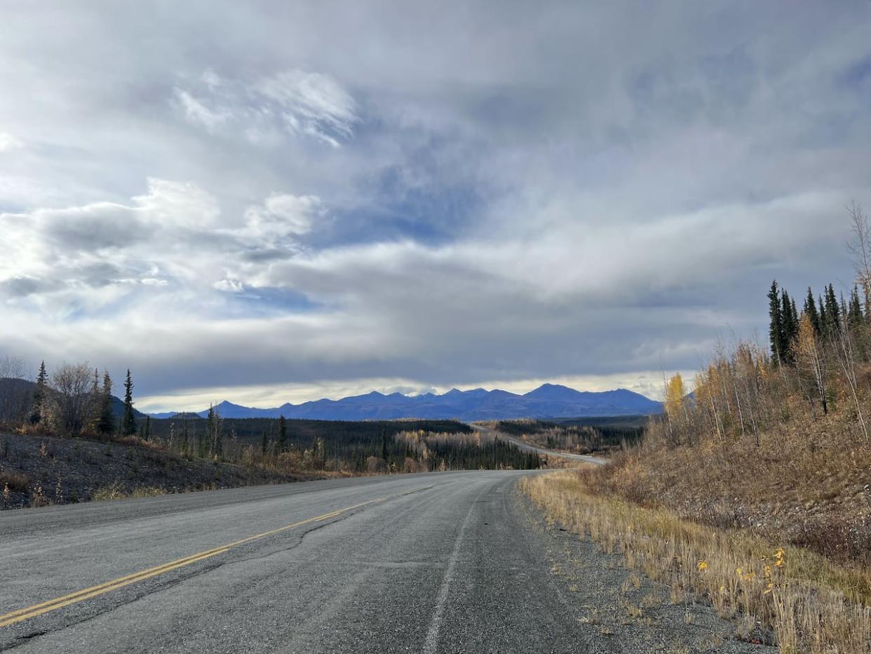 The Alaska Highway south of Beaver Creek, Yukon, in September 2022. New funding will go toward upgrades to the highway between Destruction Bay, Yukon, and the Alaska border, also known as the Shakwak corridor. (Paul Tukker/CBC - image credit)