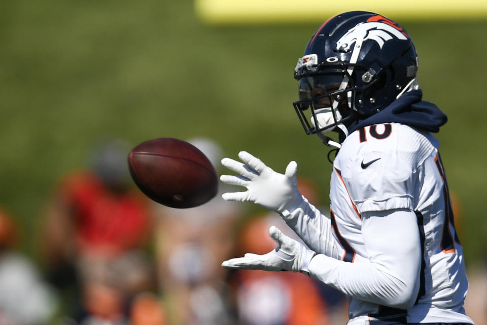 One month after undergoing surgery on his Achilles, Broncos receiver Emmanuel Sanders underwent a "tightrope" surgery on his right ankle. 