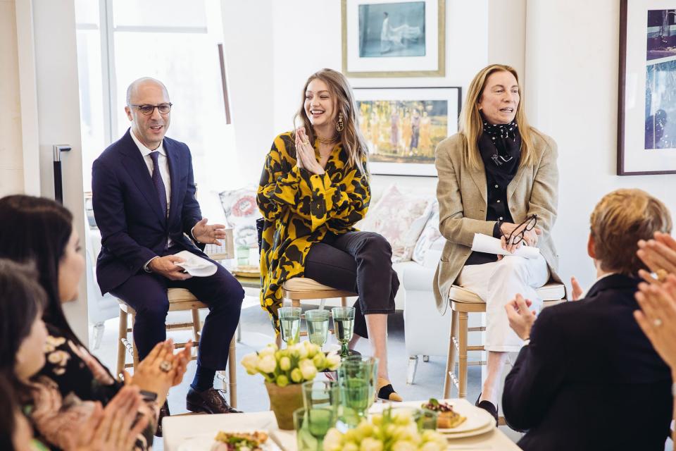 Condé Nast's Ivan Shaw,  Gigi Hadid and Vogue's Tonne Goodman