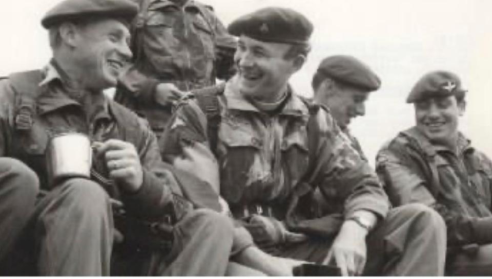 Padre Abram, centre, in Malta in 3 PARA in 1972