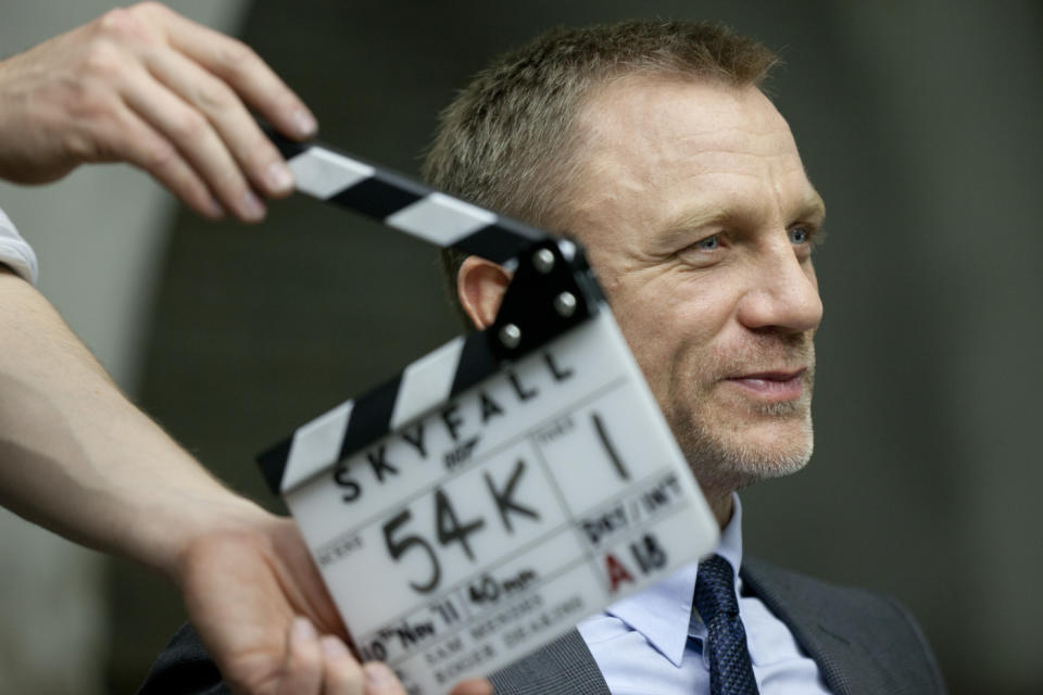 Daniel Craig on the set of 'Skyfall', released in 2012 to coincide with the series' 50th anniversary (Sony Pictures/MGM/Eon Productions)