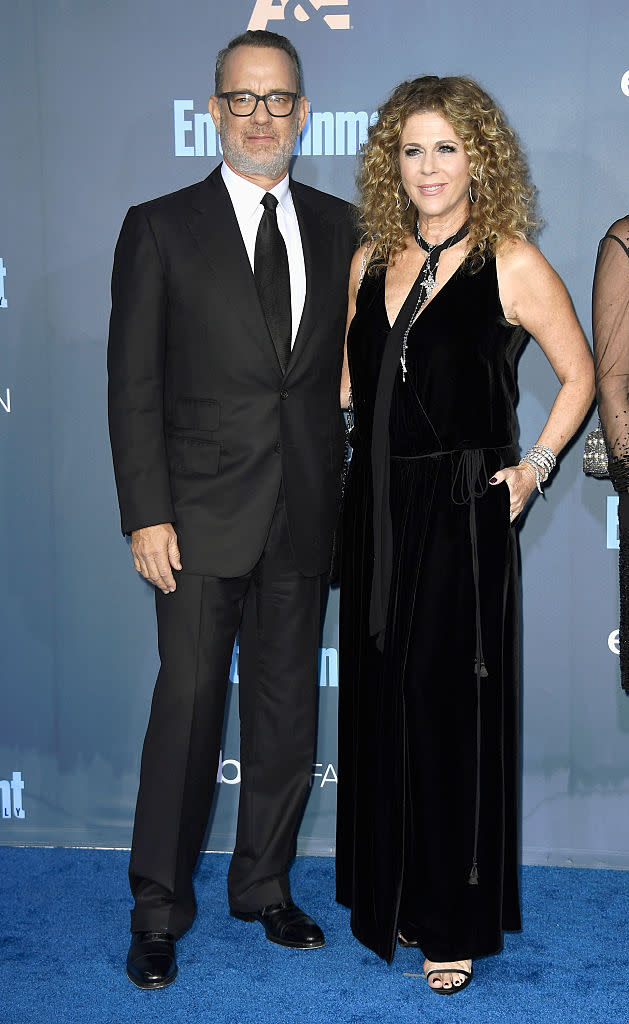 Tom Hanks and Rita Wilson couple up in black looks