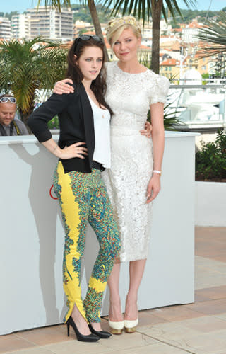 <b>Who: </b>Kirsten Dunst <br><b>What:</b> Dolce & Gabbana dress and headband <b>Where:</b> On The Road photocall<br><b>Why We Love It:</b> We always look forward to Dunst's arrival at Cannes (or, really, anywhere). She has a keen sense of glamour, but never in the expected chiffon-and-sequins manner of many a red carpet look. The pink silk gown Christian Dior gown Dunst wore to the On The Road gala was simple perfection, but for us it was her glorious white photocall dress that made the biggest impression. The laser-cut flowers gave the form-fitting frock unexpected texture, and garden-worthy headband was definitely more haute than hippie. Photo by Keystone Press<br><br><b>More on Flare:</b><br><br><a href="http://www.flare.com/blog/post/62746--kimye-kim-kardashian-kanye-west-take-cannes%20" rel="nofollow noopener" target="_blank" data-ylk="slk:Kimye (Kim Kardashian and Kanye West) takes Cannes;elm:context_link;itc:0;sec:content-canvas" class="link ">Kimye (Kim Kardashian and Kanye West) takes Cannes</a>