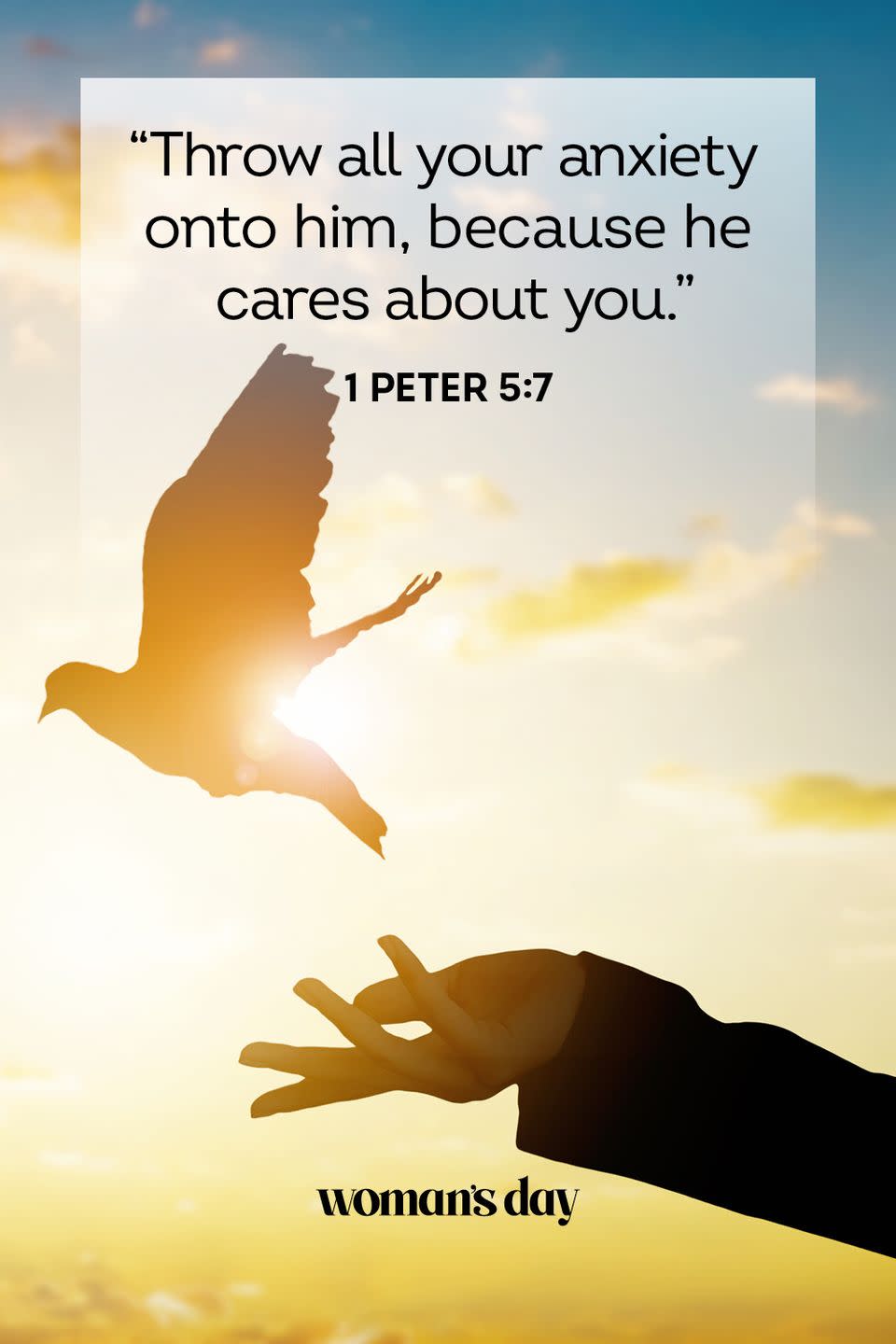 bible verses about anxiety 1 peter 5 7