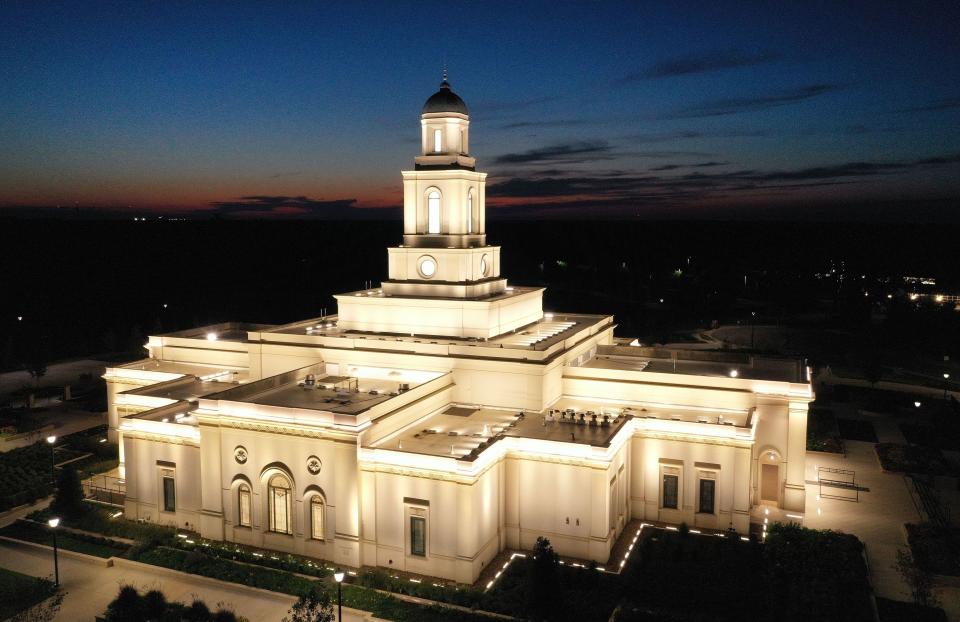 The Bentonville Arkansas Temple in Bentonville, Arkansas, on Thursday, Sept. 14, 2023.