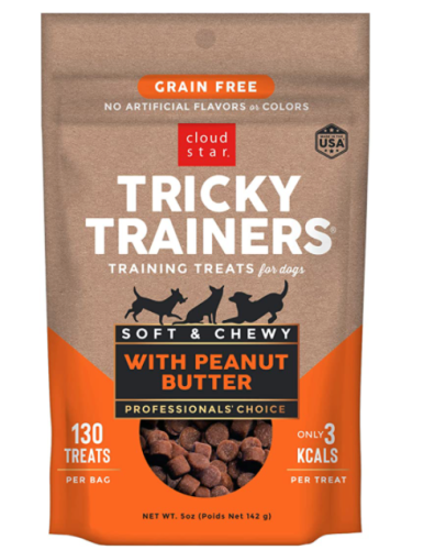 Cloud Star Tricky Trainers Peanut Butter Treats, best dog training treats