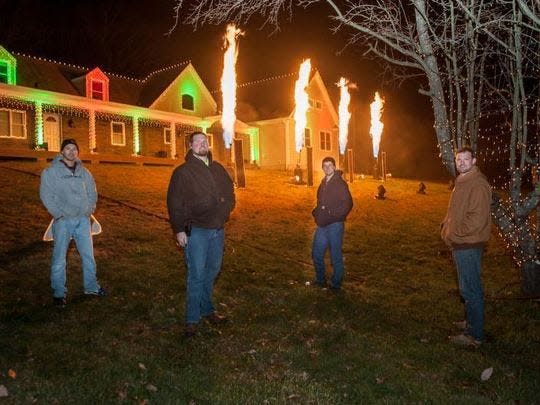 Christmas Light Show organizers, from left, Mike Roberti, Brian Brateris, Trevor Ferguson and Dan Brateris in 2016.