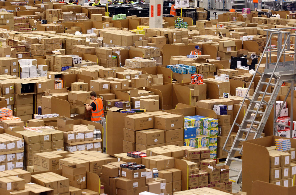 Amazon Warehouse Employees Prepare For Their Busiest Time Of Year