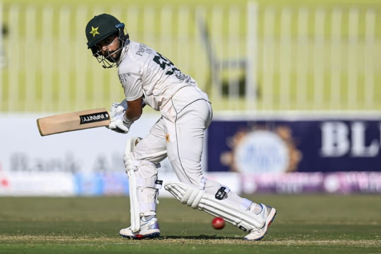 Pakistan's Saud Shakeel and Saim Ayub helped Pakistan recover to reach 158-4 on the first day of the first cricket Test against Bangladesh in Rawalpindi (Farooq NAEEM)