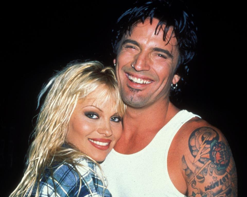 Pamela Anderson and Tommy Lee at the Planet Boom in North Hollywood, California