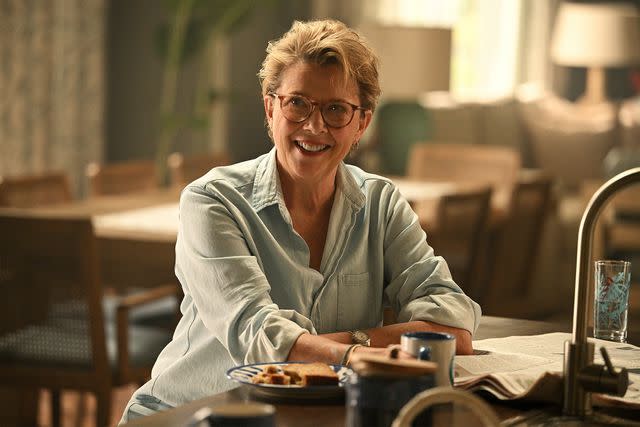 <p>Jasin Boland/PEACOCK</p> Annette Bening as Joy Delaney in 'Apples Never Fall'