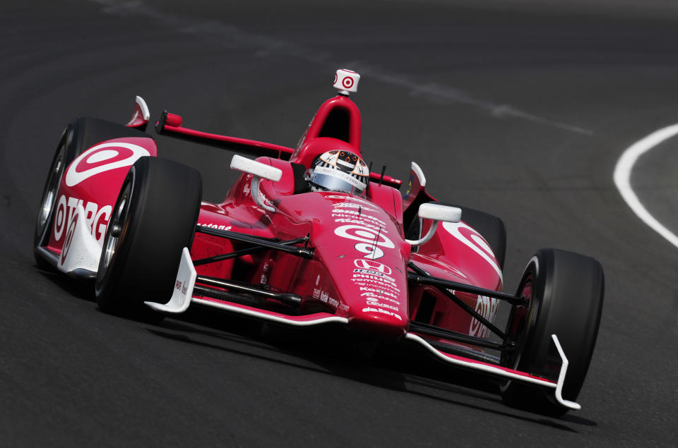 INDIANAPOLIS, IN - MAY 25: Scott Dixon of New Zealand driver of the #9 Target Chip Ganassi Dallara Honda during final practice on Carb Day for the Indianapolis 500 on May 25, 2012 at the Indianapolis Motor Speedway in Indianapolis, Indiana. (Photo by Robert Laberge/Getty Images)