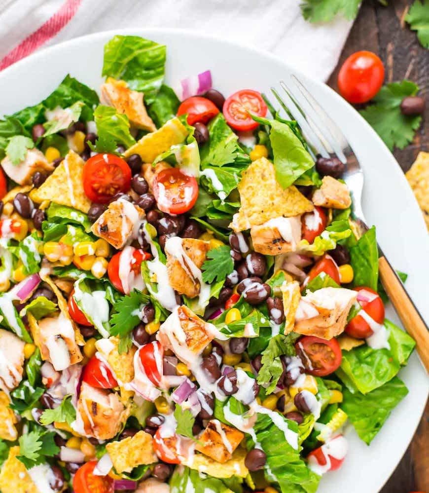 Healthy BBQ Chicken Salad from Well Plated