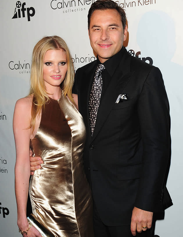 Lara Stone and David Walliams