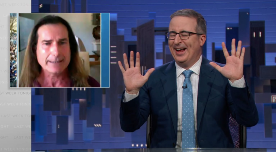 John Oliver called out Fabio Lanzoni after the actor compared the Nazis to Hamas (HBO)