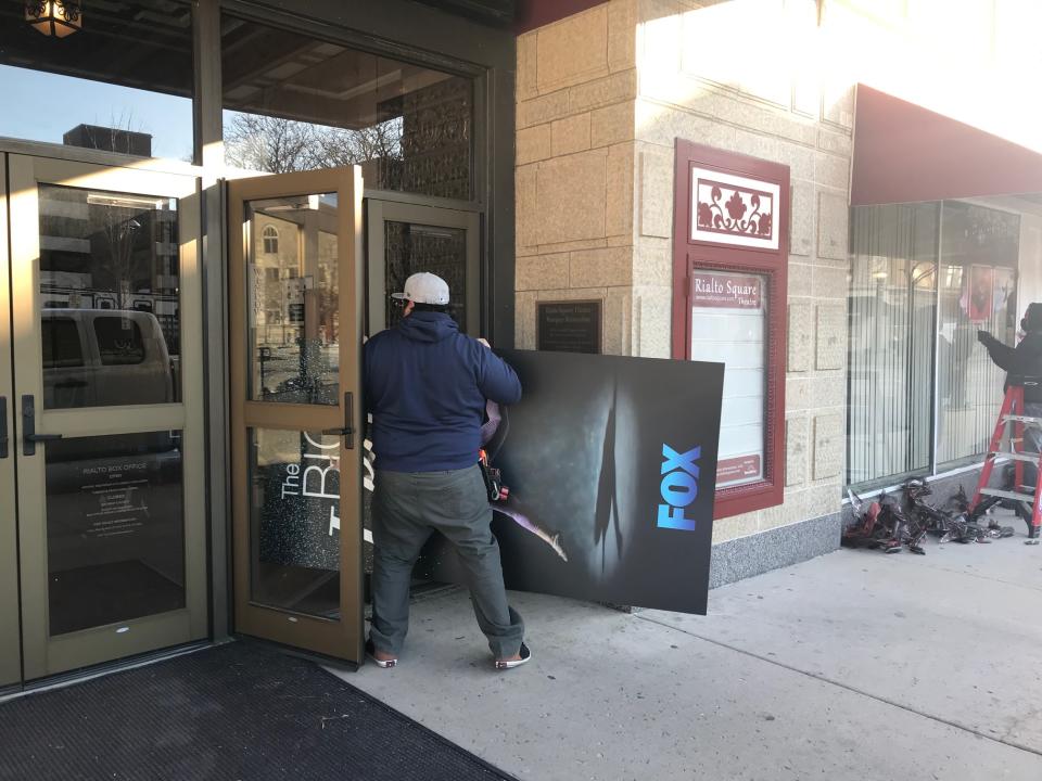 TV crews from Fox have taken over the Rialto Square Theatre in downtown Joliet. That's great publicity for Joliet and good news for local restaurants. Image via John Ferak/Patch