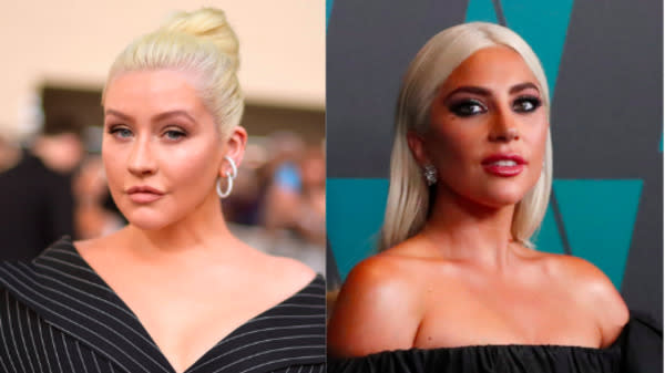 Christina Aguilera is standing with Lady Gaga as a fellow "survivor of past