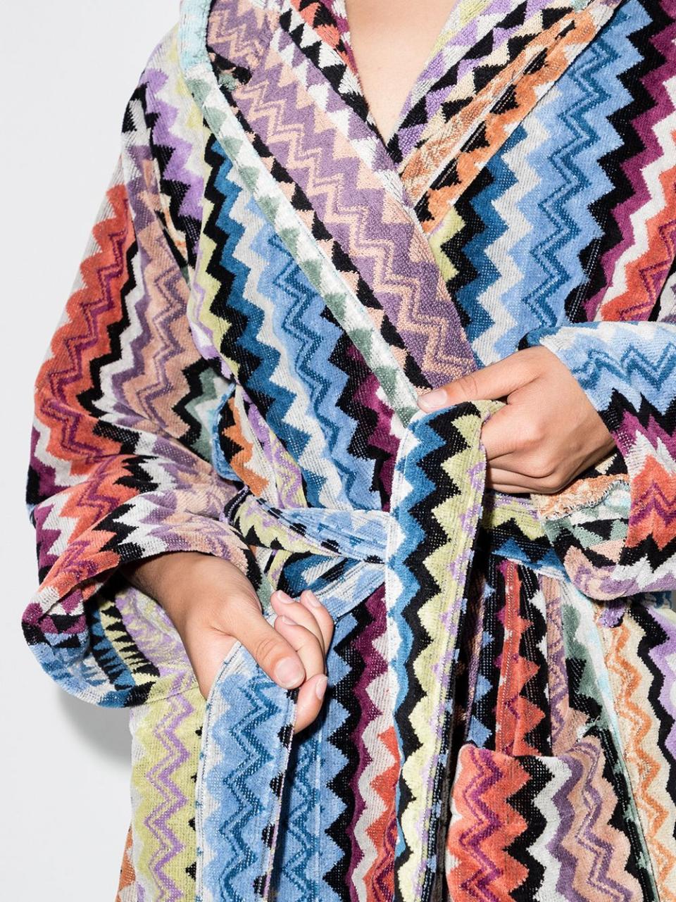 Missoni Home Adam Hooded Belted Robe