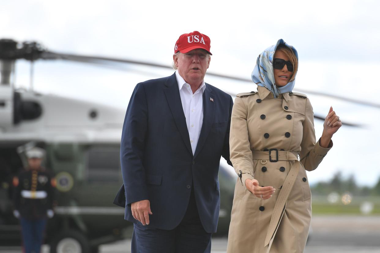 President Trump and first lady Melania Trump at Shannon Airport in County Clare, Ireland, June 7. (Photo: Mandel Ngan/AFP/Getty Images)
